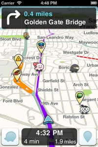 Verkehrsnavigation mit der App Waze