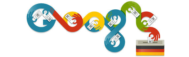 Google Doodle zur Bundestagswahl 2013