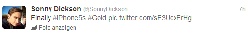Sonny Dickson auf twitter