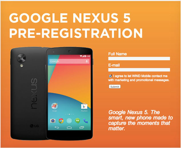 Google Nexus 5 Vorbestellung