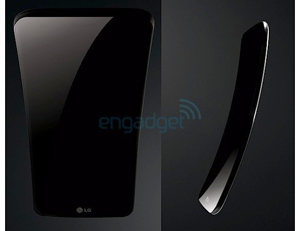 LG G Flex - Front- und Seitenansicht