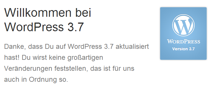 Wordpress 3.7 