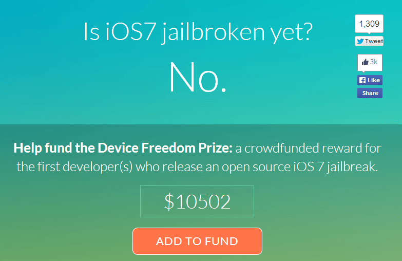iOS 7 Jailbreak - Crowdfunding