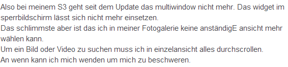 S3 Multiwindow Probleme