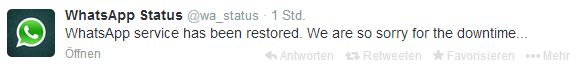 WhatsApp Entschuldigung
