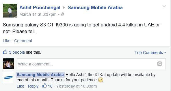 Samsung Galaxy S3 bekommt Android 4.4 Kitkat