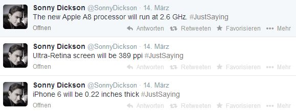 Sonny Dickson mit Infos zum iPhone 6