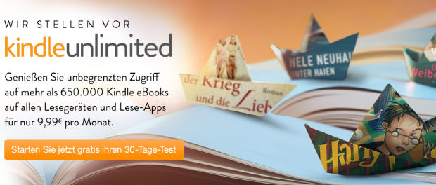 Amazon startet E-Book-Flatrate Kindle Unlimited in Deutschland