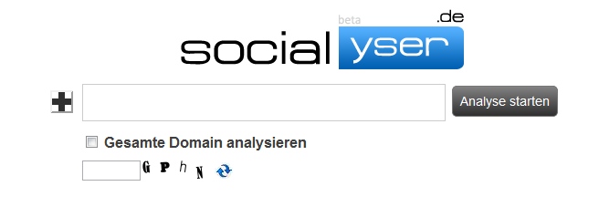 Analyse mit Socialyser beginnen