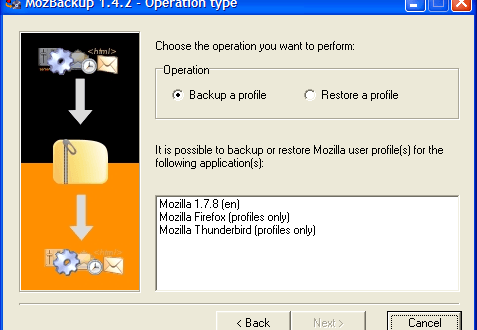 MozBackup - Erstellen eines Backups von Firefox und Thunderbird
