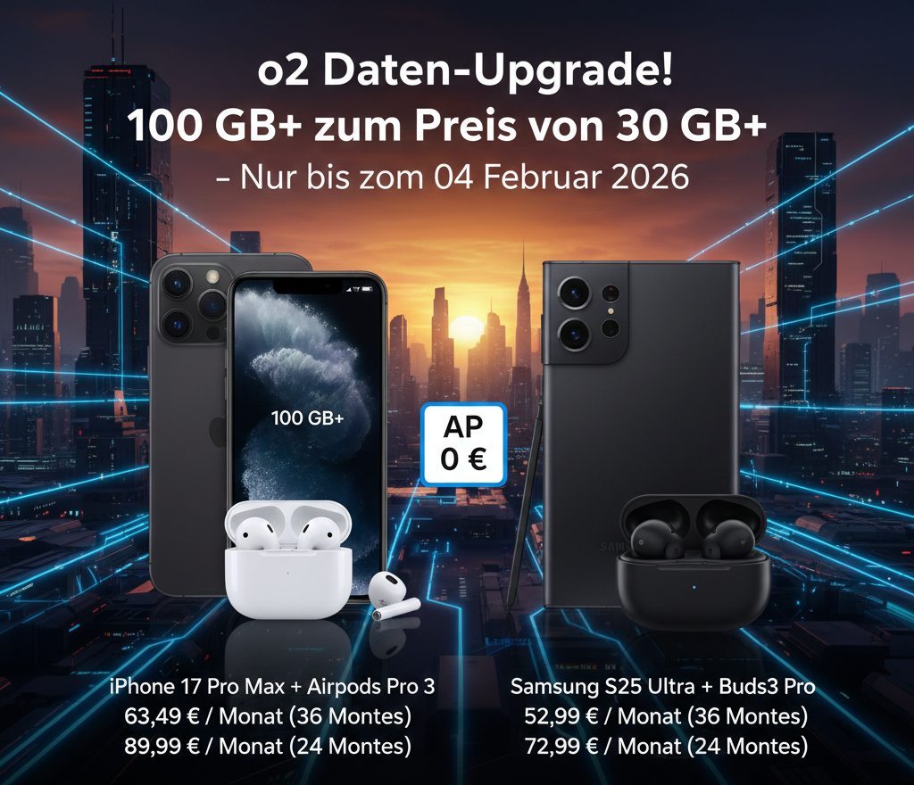 Daten-Turbo bei o2: 100 GB+ zum Preis von 30 GB+ – Das ultimative ...